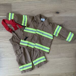 Aeromax Toddler Tan Firefighter Dress Up Costume 18 month